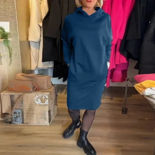 Bonnie - Loose Dress With Hoodie